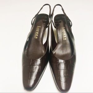 Ralph Lauren brown pumps /slingback